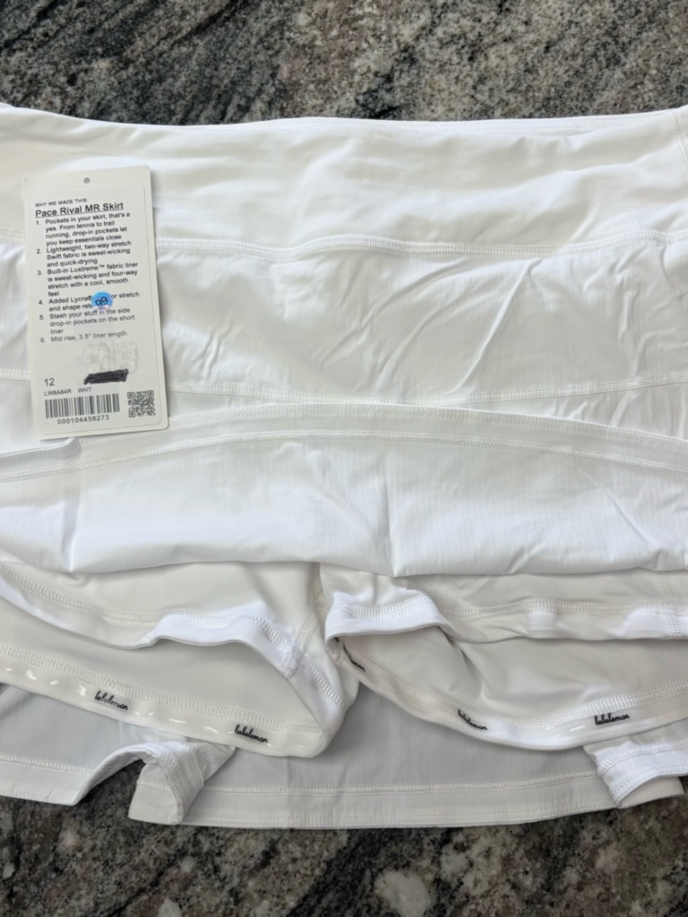lululemon athletica White Pace Rival Skirt